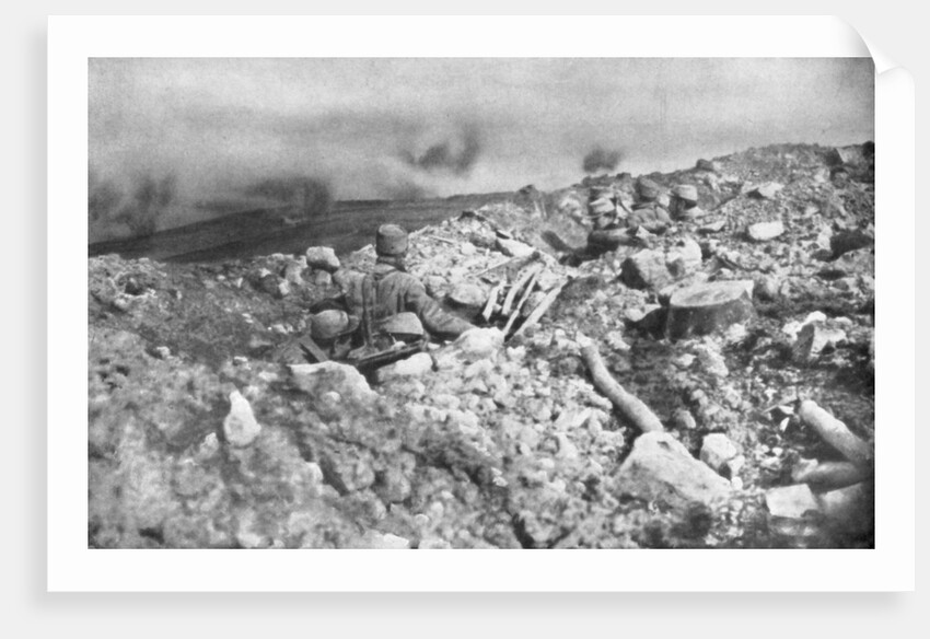 French artillery assault on the Eparges ridge, near Verdun, France by Anonymous