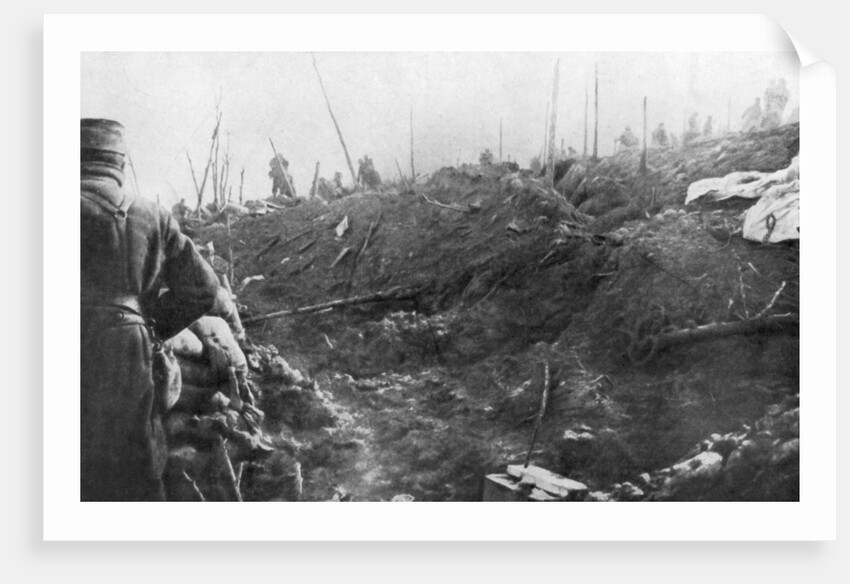 French troops prepare for a German counter-attack, Eparges ridge, near Verdun, France by Anonymous