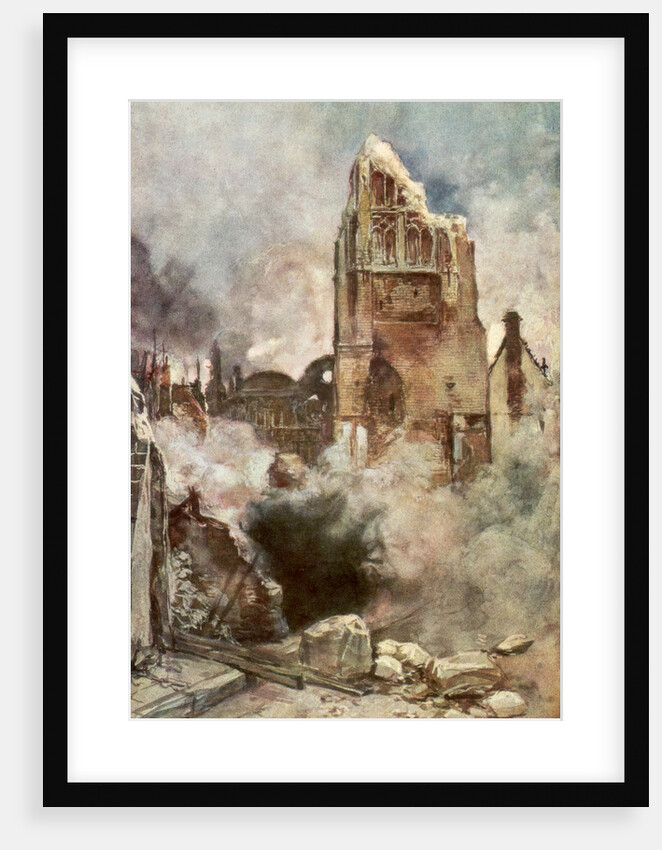 Bombardment of the Belfry by Francois Flameng