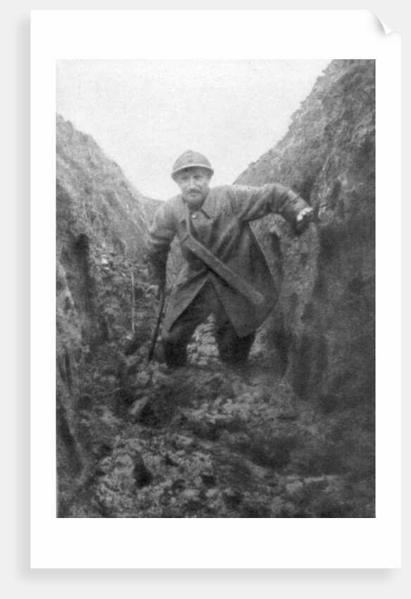 The miseries of the soldier, a muddy French trench in Artois, France by Anonymous