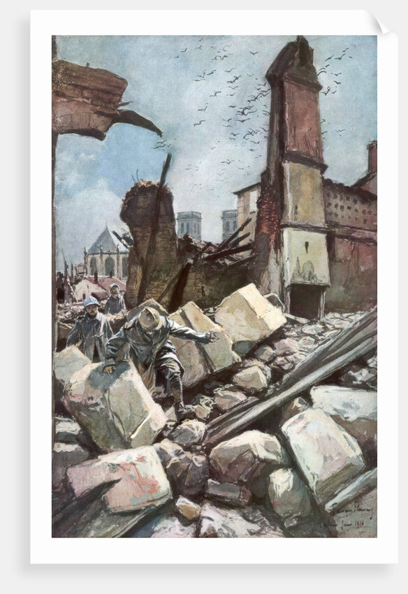 'On the Old Walls of Verdun', France, June 1916 by Francois Flameng