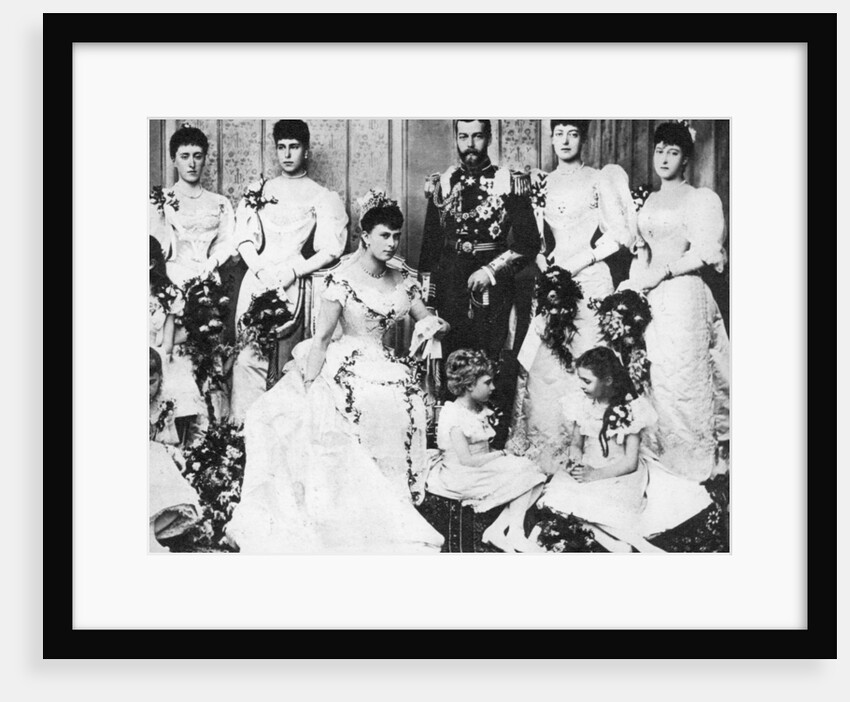 The wedding group of King George and Queen Mary by Anonymous