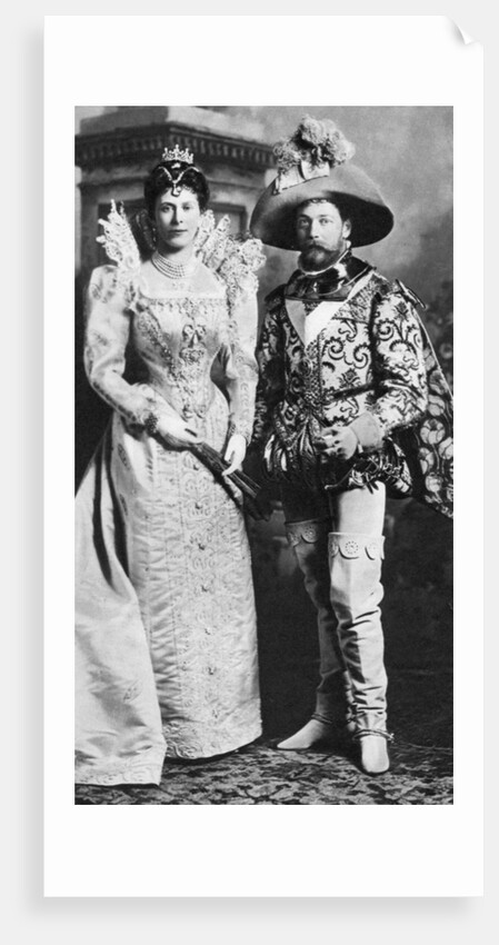 Prince George and Mary of Teck in fancy dress, Devonshire House Ball by Anonymous