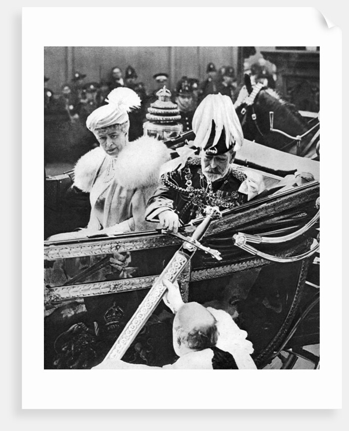King George V touches the City's Sword, at Temple Bar, London by Anonymous