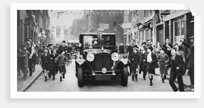 King George V's last visit to the East End, London by Anonymous