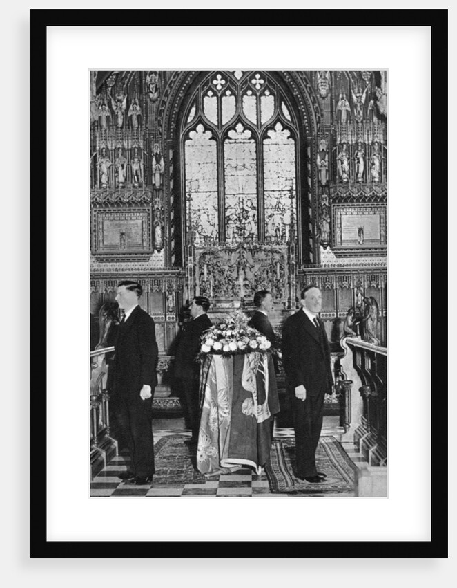 King George V lying in state, Church of St Mary Magdalene, Sandringham, Norfolk, January 1936 by Anonymous