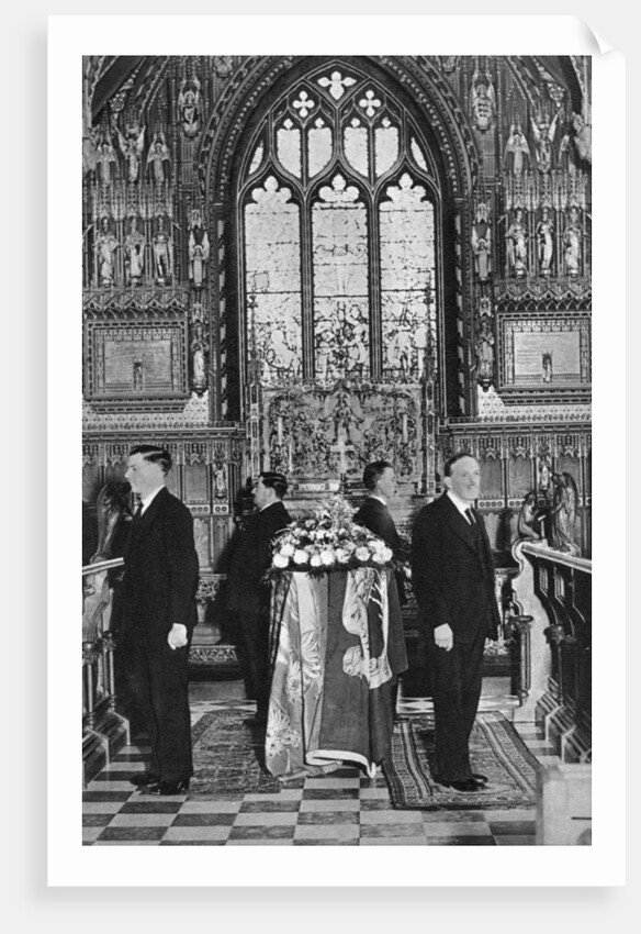 King George V lying in state, Church of St Mary Magdalene, Sandringham, Norfolk, January 1936 by Anonymous