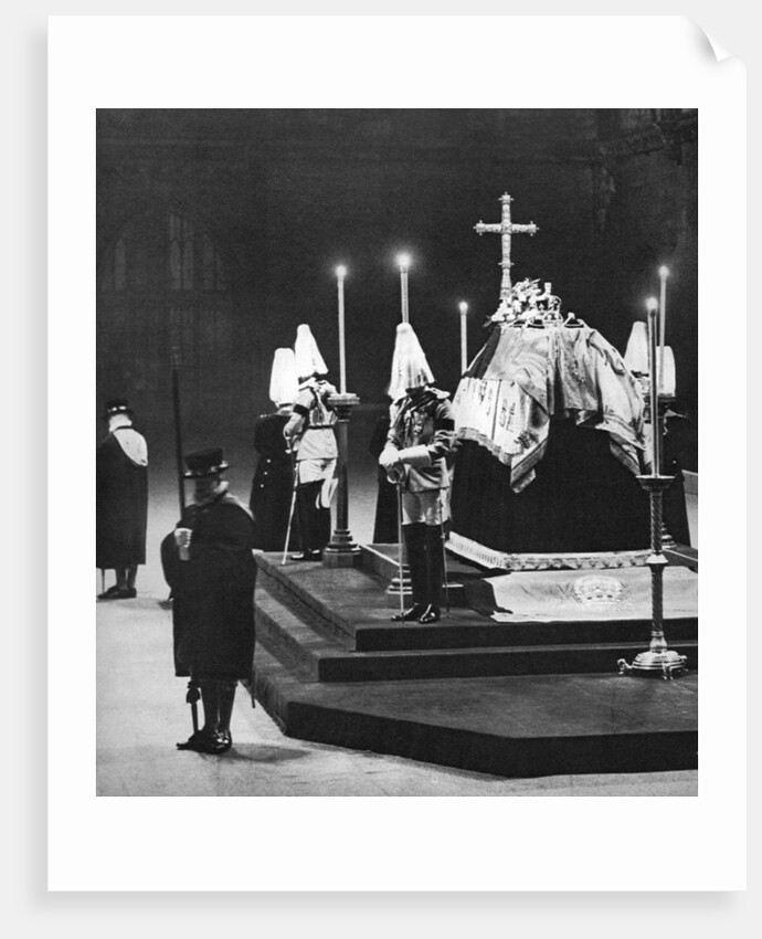 King George V lying in state in Westminster Hall, London, January 1936 by Anonymous