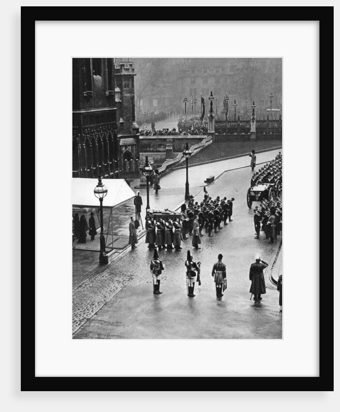 King George V's funeral procession forming at Westminster Hall, London by Anonymous