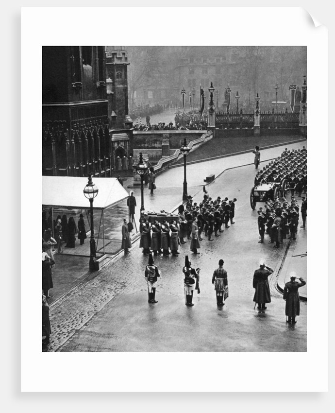 King George V's funeral procession forming at Westminster Hall, London by Anonymous