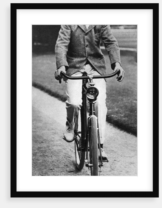 The future King Edward VIII riding his bicycle in 1911 by Anonymous
