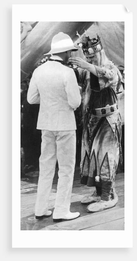The Prince of Wales decorated by King Neptune, HMS Repulse by Anonymous