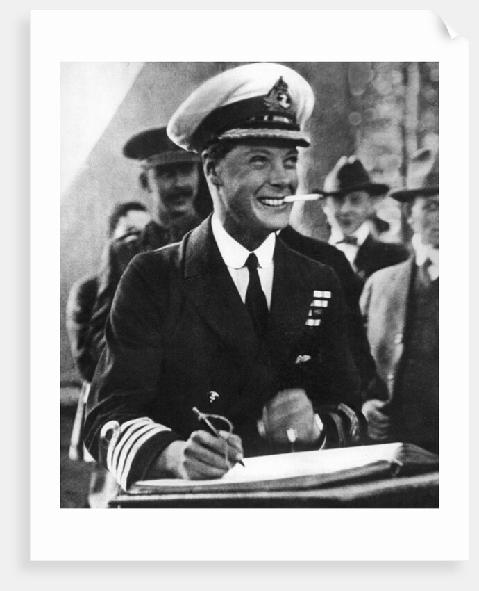 The Prince of Wales signing a visitors' book in Canada by Anonymous