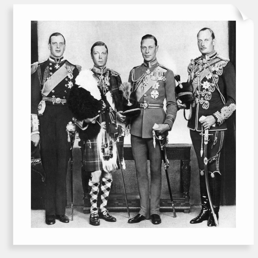 The Prince of Wales with his brothers by Anonymous