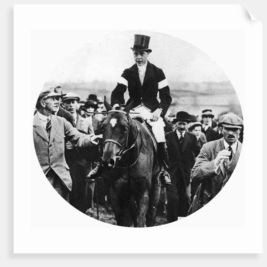 The Prince of Wales at the Grafton Hunt Races on Pet Dog by Anonymous