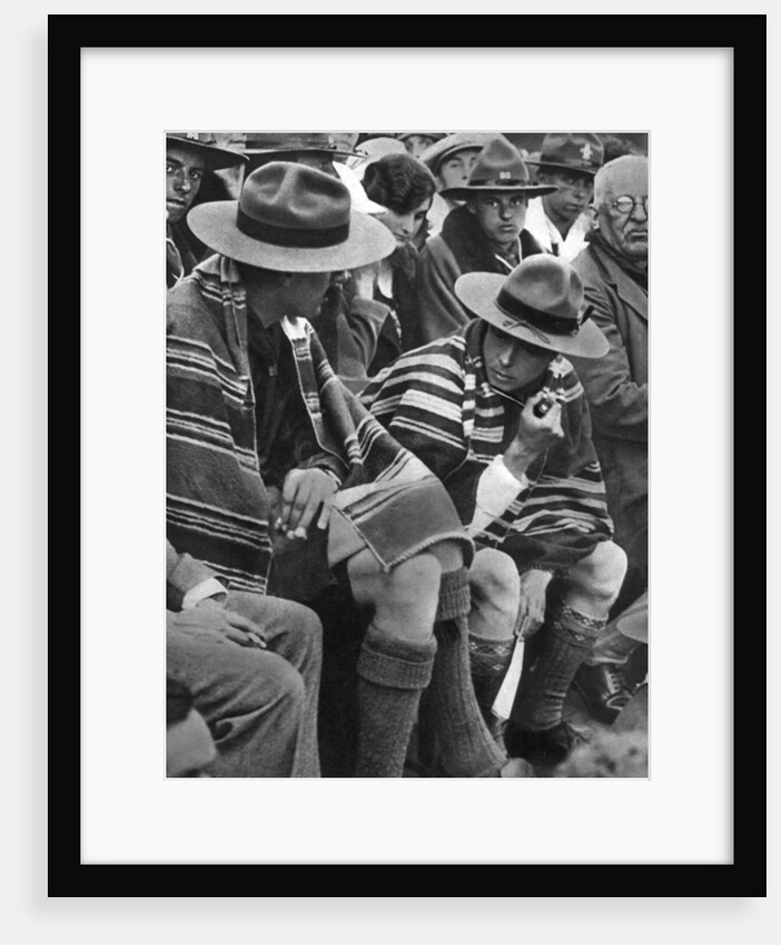 The Prince of Wales with the Welsh scouts by Anonymous