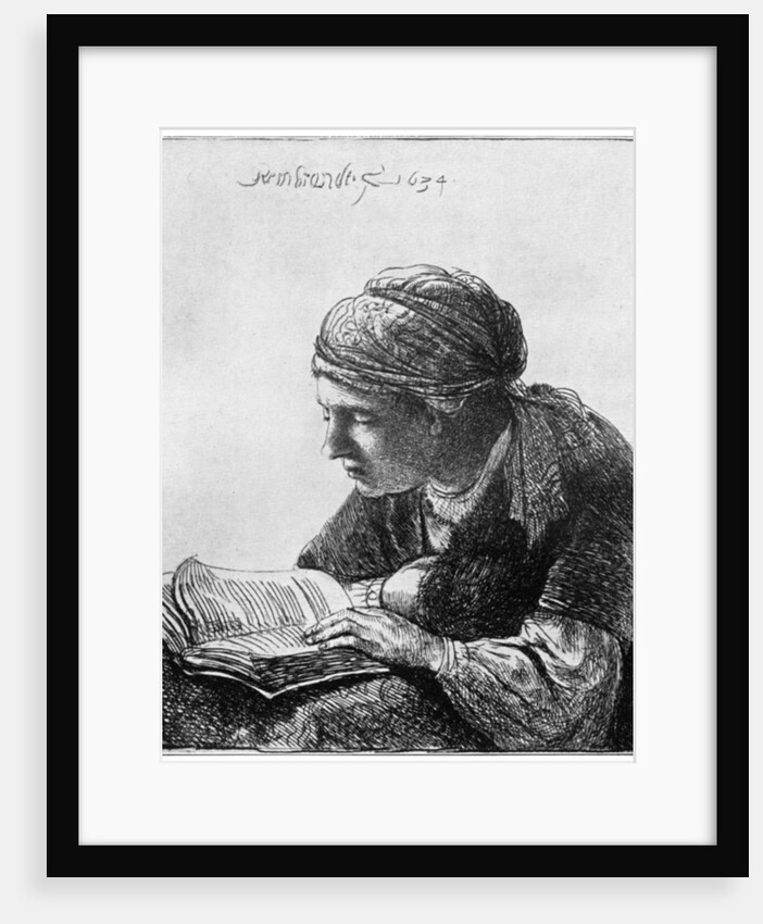 Woman Reading by Rembrandt Harmensz van Rijn