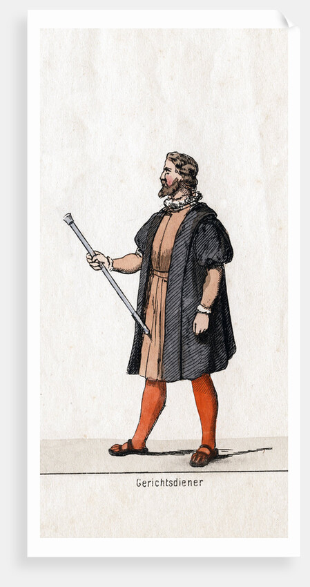 Court usher costume design for Shakespeare's play, Henry VIII by Anonymous