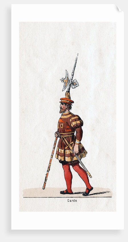 Guard, costume design for Shakespeare's play, Henry VIII by Anonymous