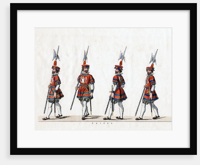 Guard, costume design for Shakespeare's play, Henry VIII by Anonymous