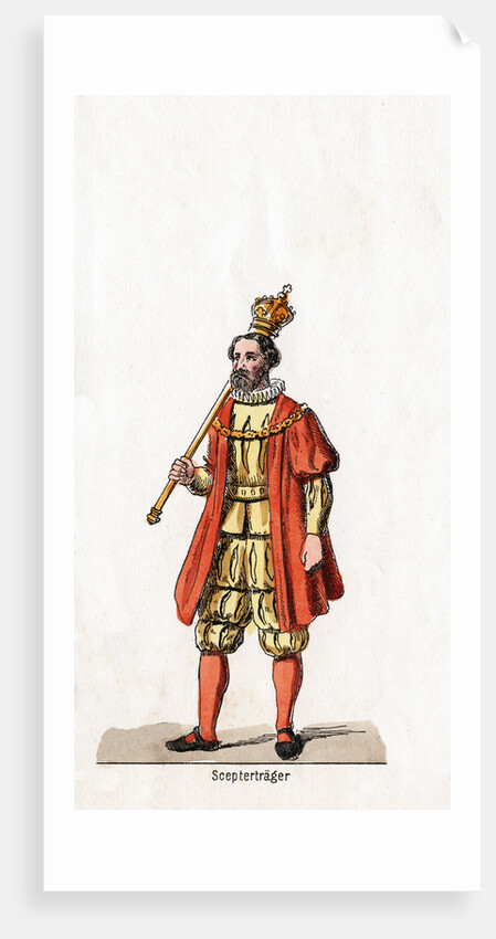 Holder of a sceptre, costume design for Shakespeare's play, Henry VIII by Anonymous