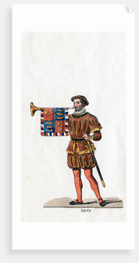 Guard, costume design for Shakespeare's play, Henry VIII by Anonymous