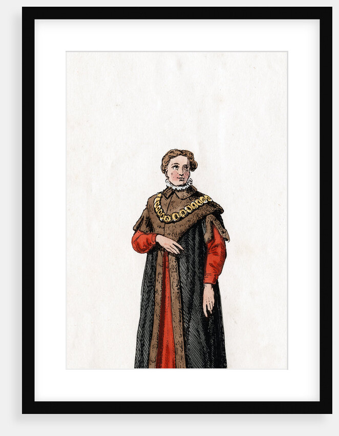 Lord chancellor, costume design for Shakespeare's play, Henry VIII by Anonymous
