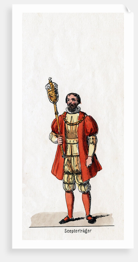 Holder of a sceptre, costume design for Shakespeare's play, Henry VIII by Anonymous