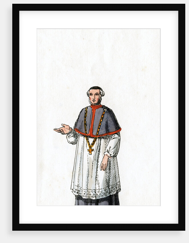 Bishop in house dress, costume design for Shakespeare's play, Henry VIII by Anonymous