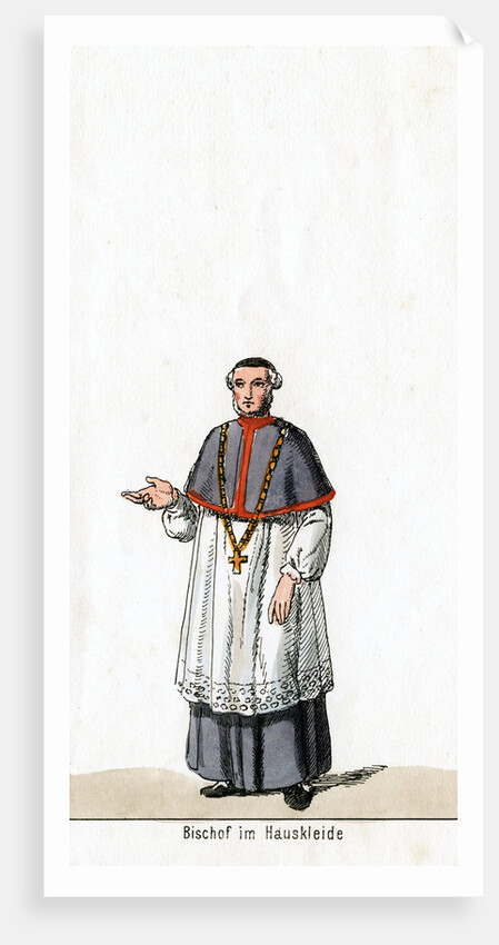 Bishop in house dress, costume design for Shakespeare's play, Henry VIII by Anonymous