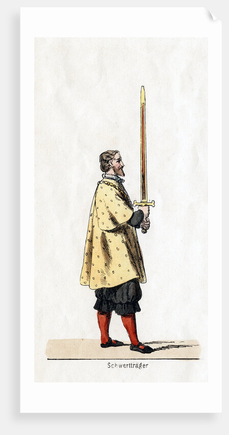 Holder of a sword, costume design for Shakespeare's play, Henry VIII by Anonymous