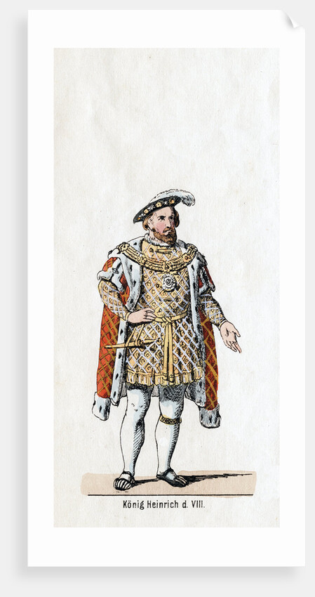 King Henry VIII of England, costume design for Shakespeare's play, Henry VIII by Anonymous