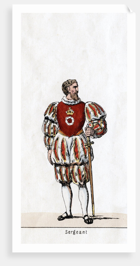Sergeant, costume design for Shakespeare's play, Henry VIII by Anonymous