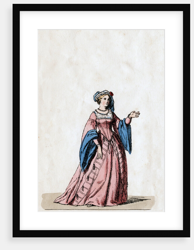 Anne Boleyn, costume design for Shakespeare's play, Henry VIII by Anonymous