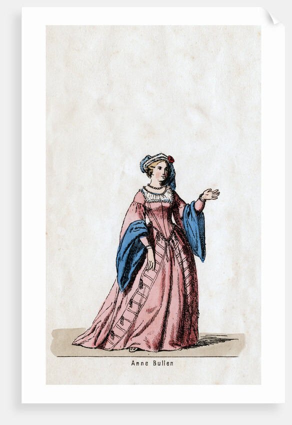 Anne Boleyn, costume design for Shakespeare's play, Henry VIII by Anonymous