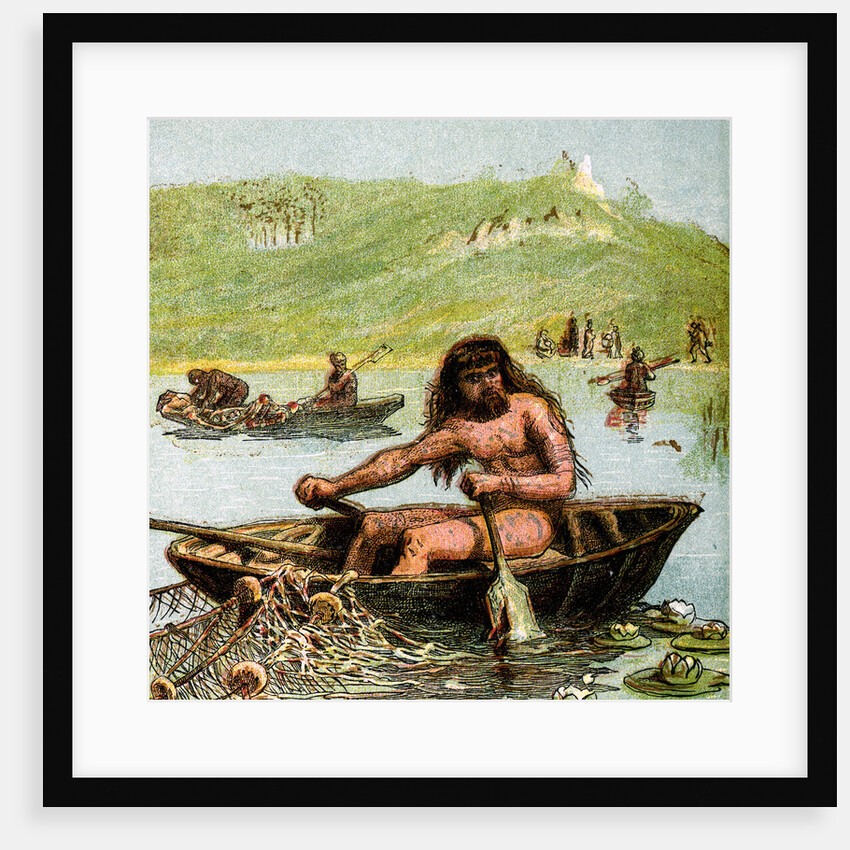 An Ancient Briton In His Boat by Anonymous