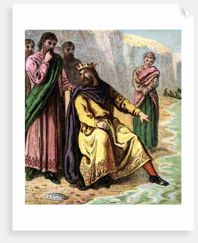 Canute And His Courtiers by Anonymous
