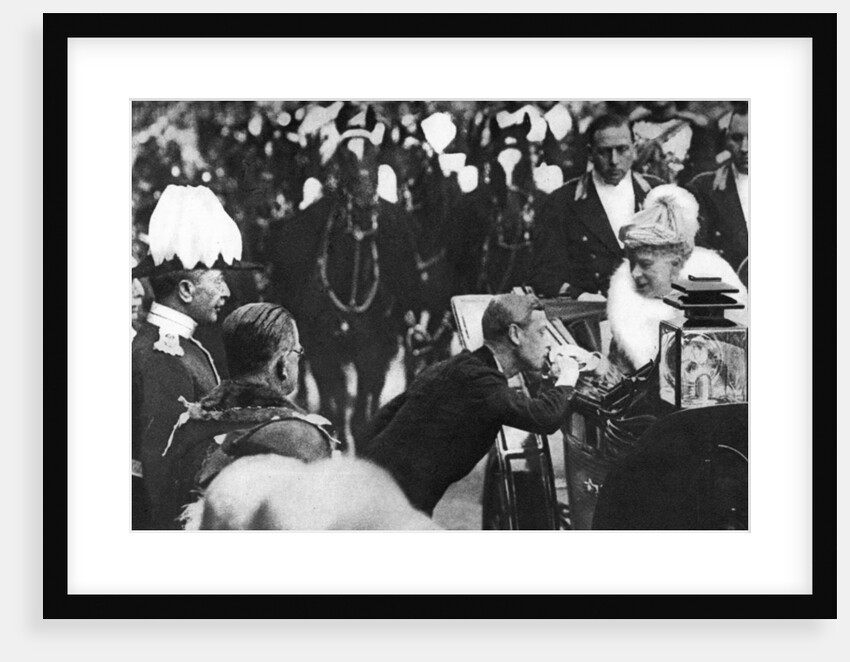 Edward VIII greeting Queen Mary at Windsor by Anonymous