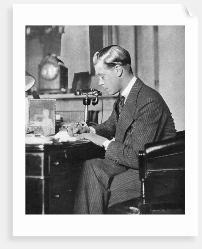 King Edward VIII at work by Anonymous