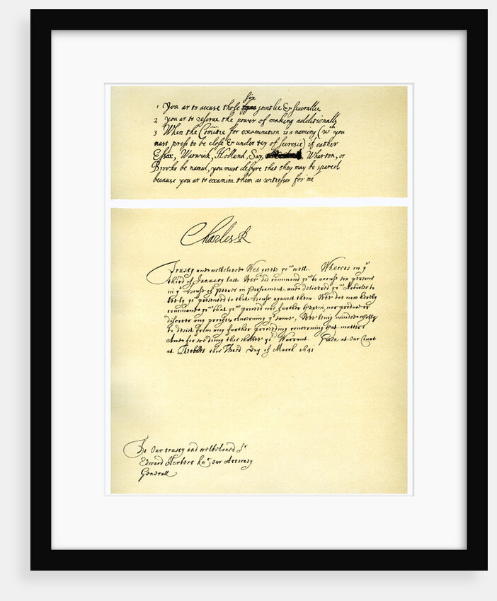 Documents signed by Charles I by Charles I
