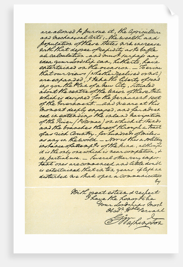 Letter from George Washington to the Earl of Buchan, Philadelphia by George Washington