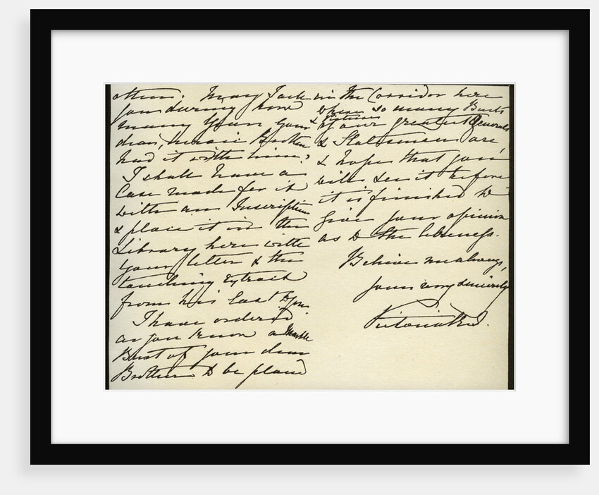 Letter from Queen Victoria to Mary Augusta Gordon, Windsor Castle by Queen Victoria