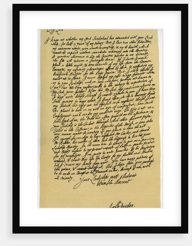Letter from John Dryden to Laurence Hyde by John Dryden