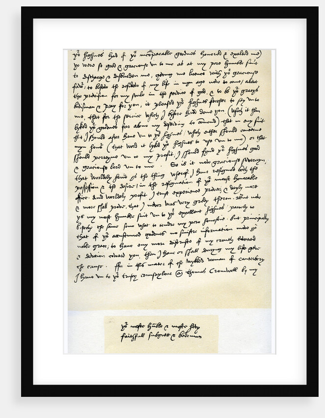 Letter from Sir Thomas More to Henry VIII, 5th March 1534 by Sir Thomas More