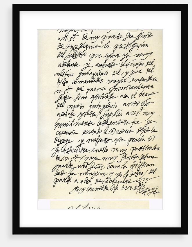 Letter from Philip II of Spain to Pope Gregory XIII, 8th November 1579 by King Philip II