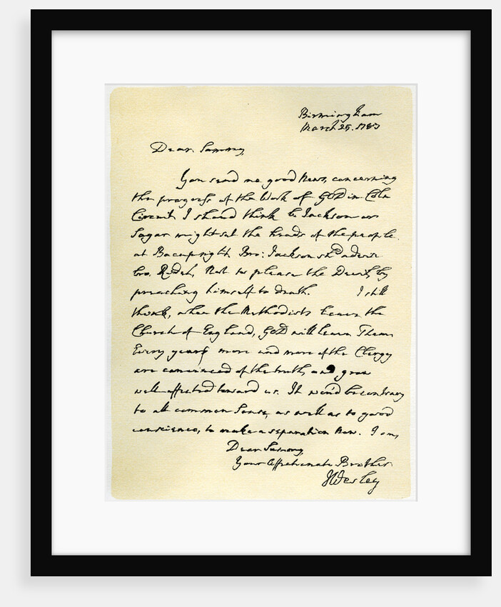 Letter from John Wesley to Samuel Bradburn by John Wesley