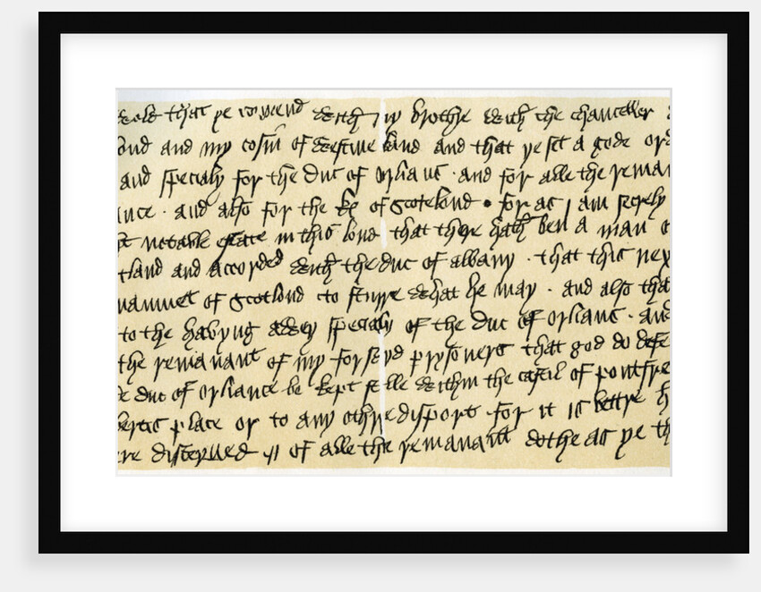 Portion of a letter from Henry V by Henry V