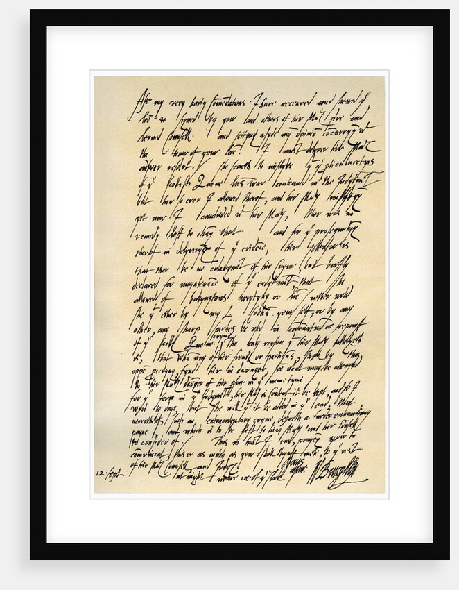Letter from William Cecil to Sir Christopher Hatton by Sir William Cecil