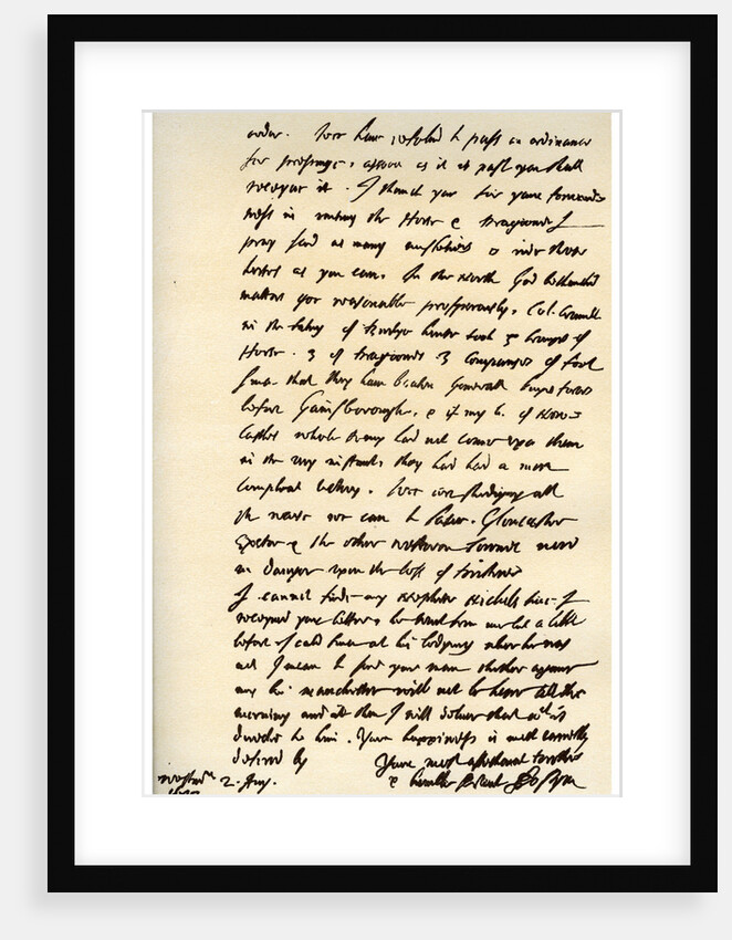 Letter from John Pym to Sir Thomas Barrington, 2nd August 1643 by John Pym