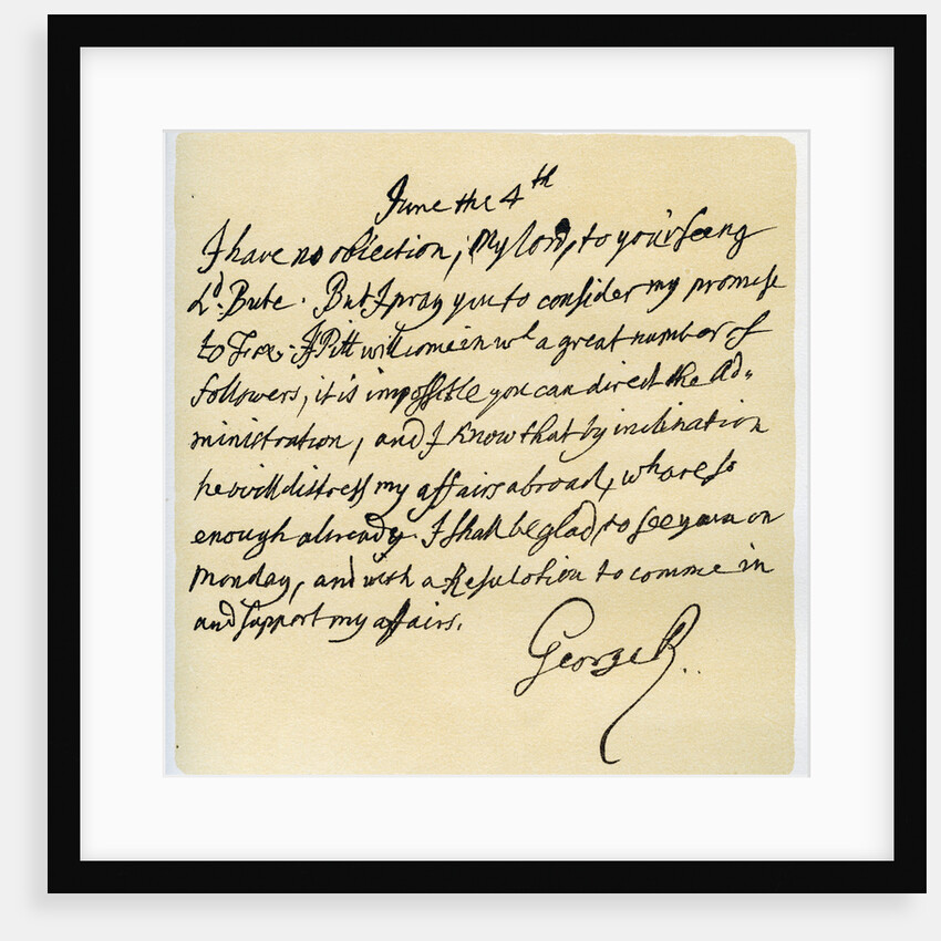Letter from George II to Thomas Pellam-Holles, 4th June 1757 by George II